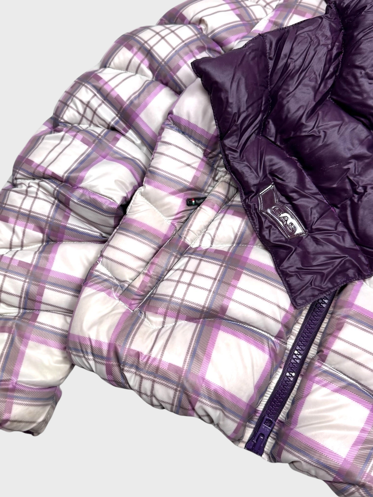 GAS Vintage Tartan Daunen Puffer Jacke [XS] - Vision Night