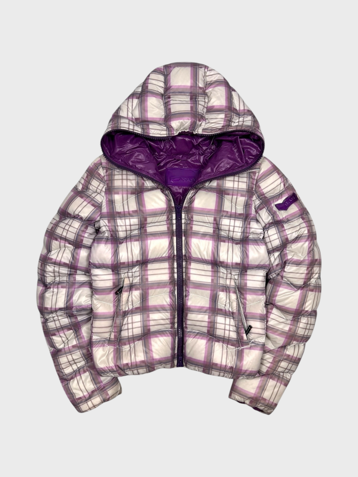 GAS Vintage Tartan Daunen Puffer Jacke [XS] - Vision Night