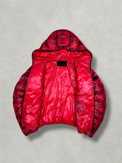 Gas Vintage Tartan Full Zip Daunen Puffer Jacke [M] Wmns