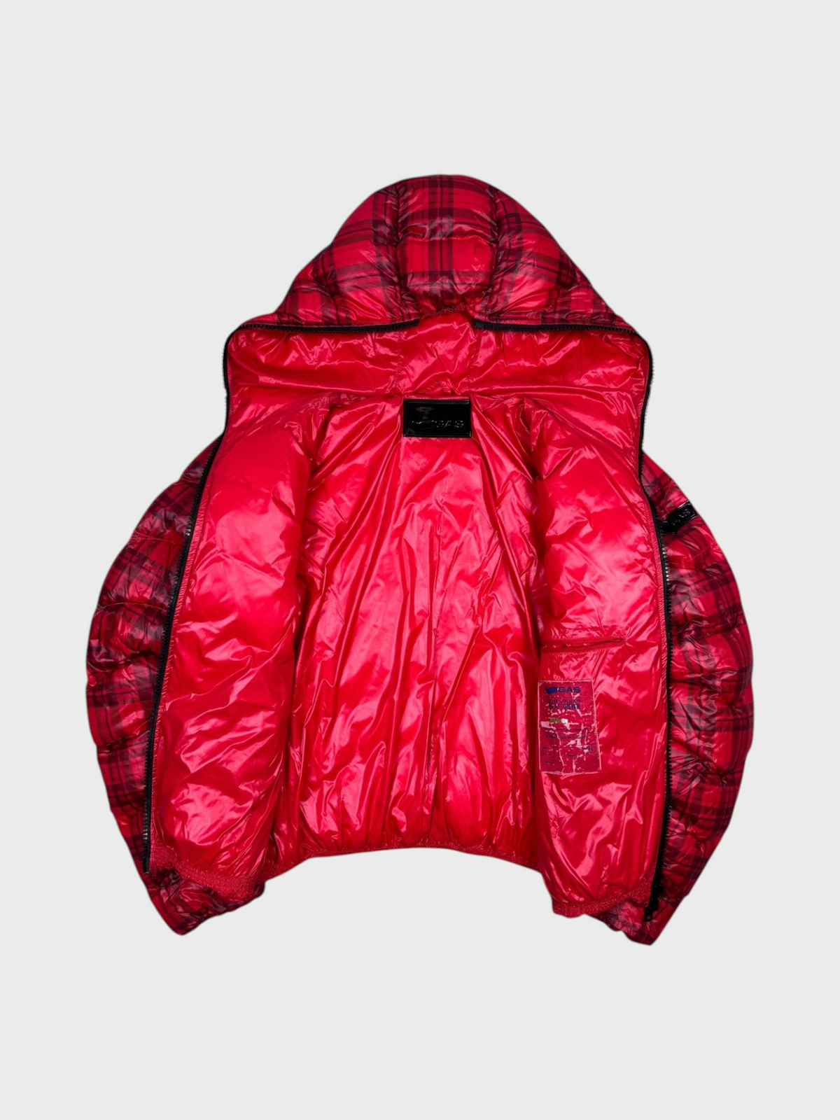 Gas Vintage Tartan Full Zip Daunen Puffer Jacke [M] Wmns - Vision Night
