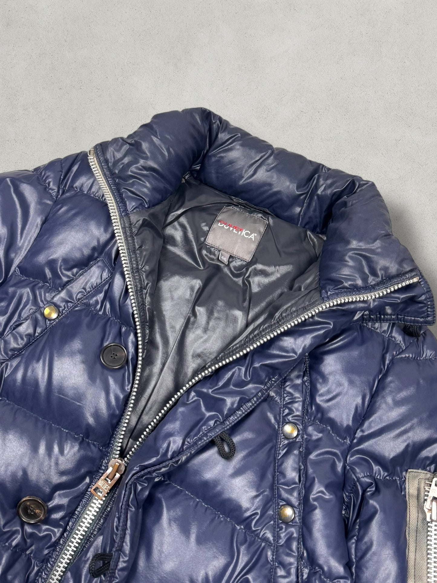 Duvetica Vintage Shiny Daunen Puffer Jacke [L] - Vision Night 