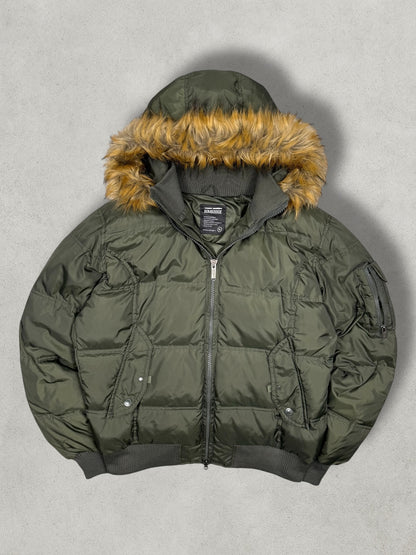 Bomboogie Vintage Olive Daunen Puffer Jacke [L]