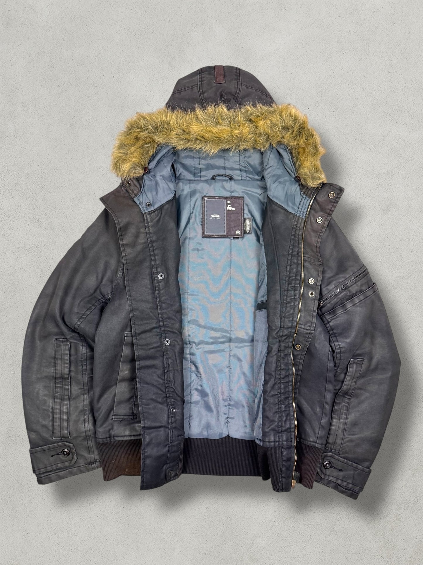 G-Star Vintage Wax Denim Fur Jacket [L] - Vision Night 