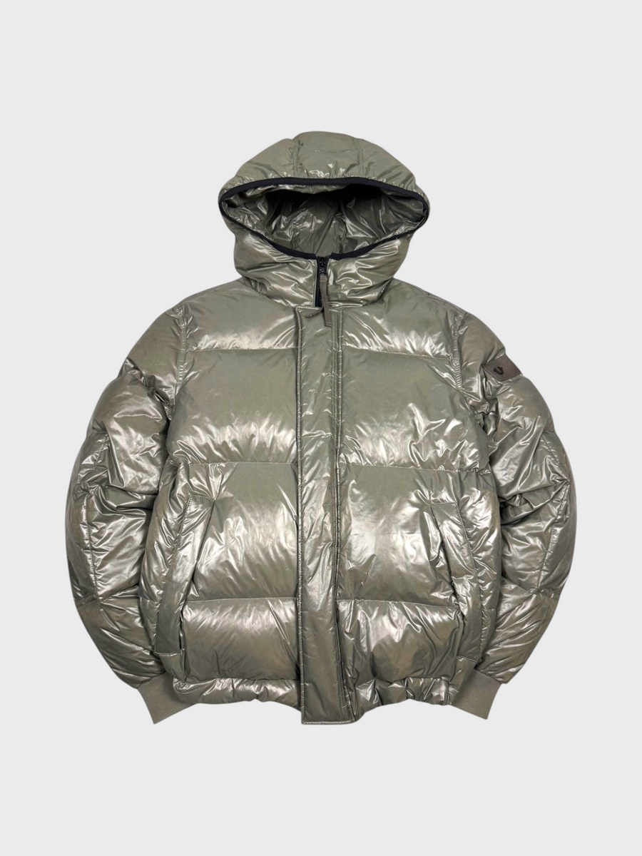 True Religion Vintage Chrome Sheen Daunen Puffer Jacke [L] - Vision Night