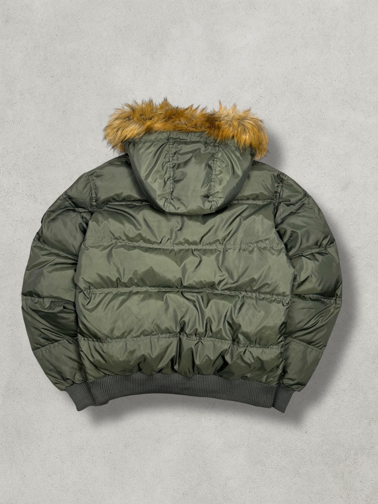 Bomboogie Vintage Olive Daunen Puffer Jacke [L]