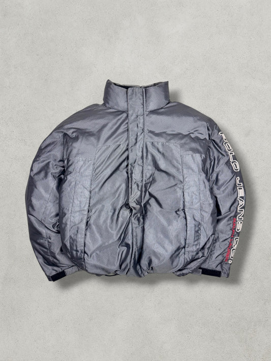 Ralph Lauren Vintage Spellout Big Daunen Puffer Jacke [M]