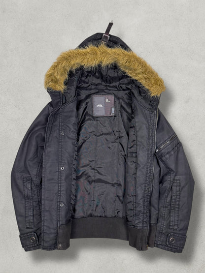 G-Star Vintage Wax Denim Fur Jacket [L]