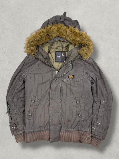 G-Star Vintage Military Pattern Fur Denim Jacket [L] - Vision Night 