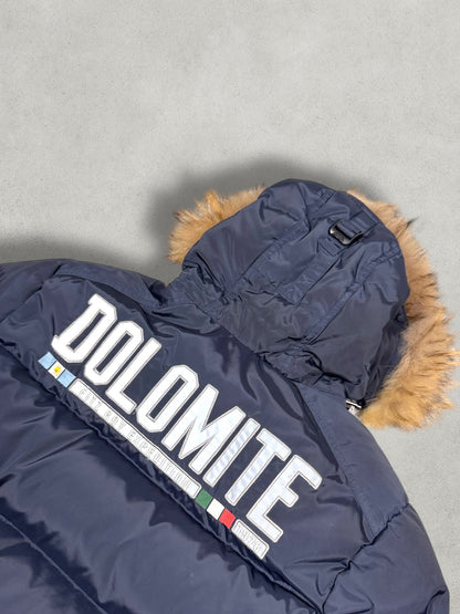 Dolomite Vintage Expedition Backprint Daunen Puffer Jacke [L]
