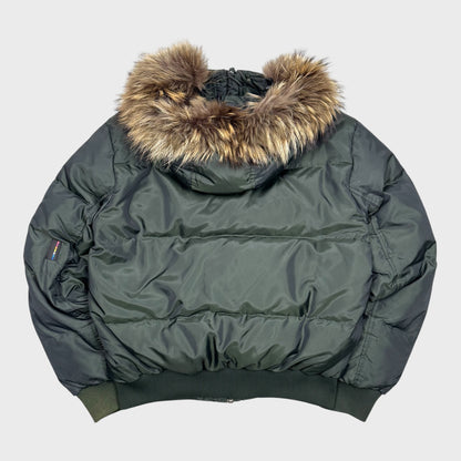 Gas Vintage Shimmer Fur Daunen Puffer Jacke [L] - Vision Night 