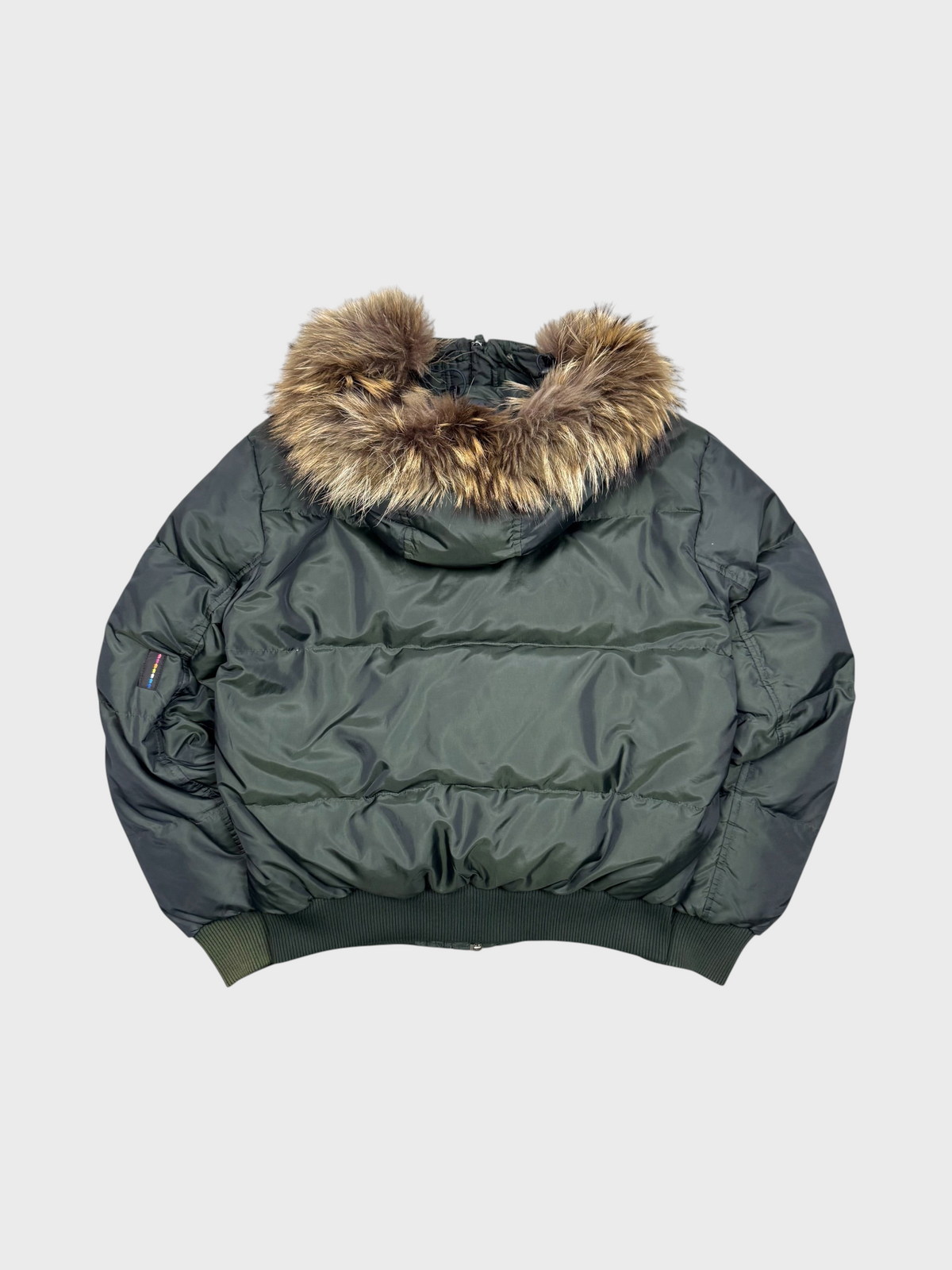 Gas Vintage Shimmer Fur Daunen Puffer Jacke [L] - Vision Night
