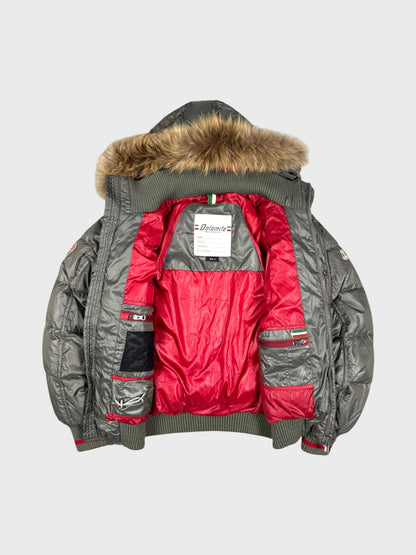 Dolomite Vintage Explorer Fur Daunen Puffer Jacke [S]