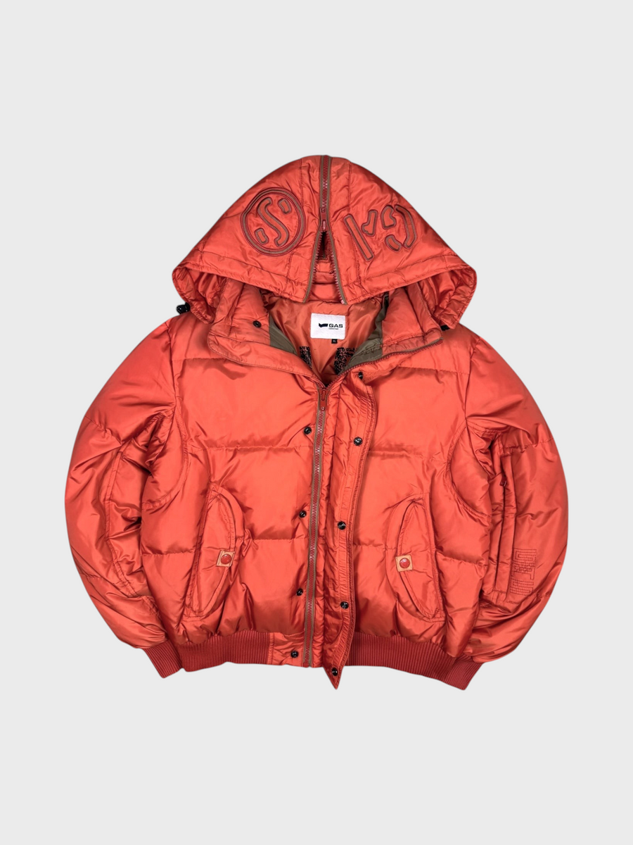 GAS Vintage Split Hood Daunen Puffer Jacke [L] - Vision Night