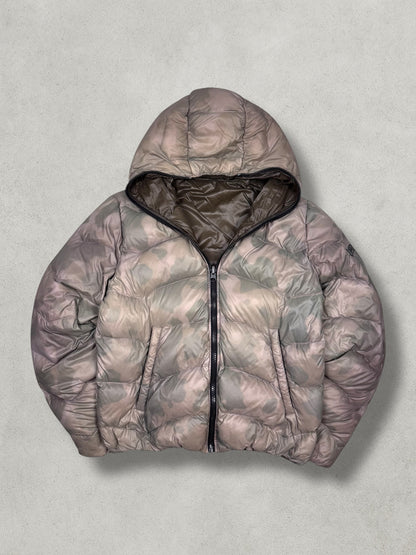 GAS Vintage Skull Camo Reversible Daunen Puffer Jacke [L]