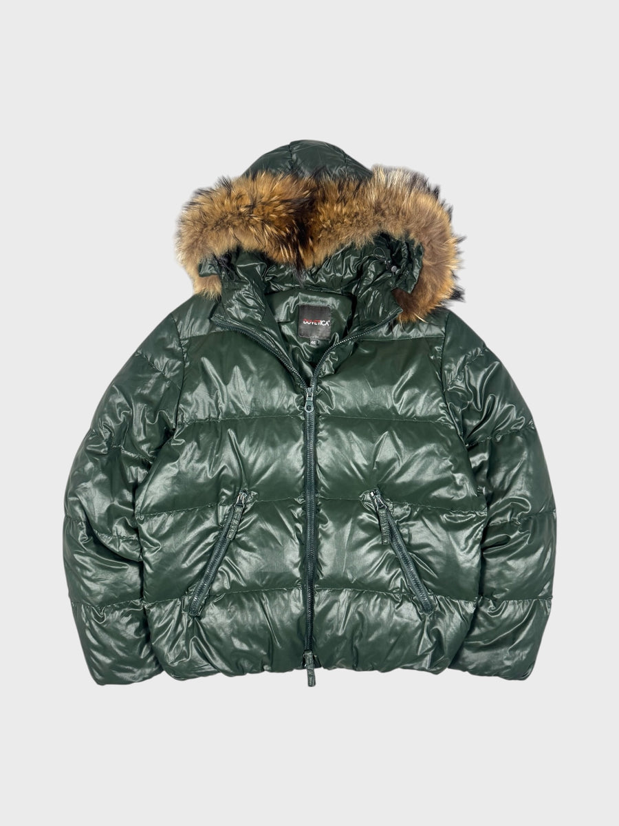 Duvetica Vintage Multipocket Fur Daunen Puffer Jacke Pine Green [S] - Vision Night