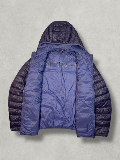 Armani Vintage Reversibel Monogram Puffer Jacke [XL] - Vision Night 