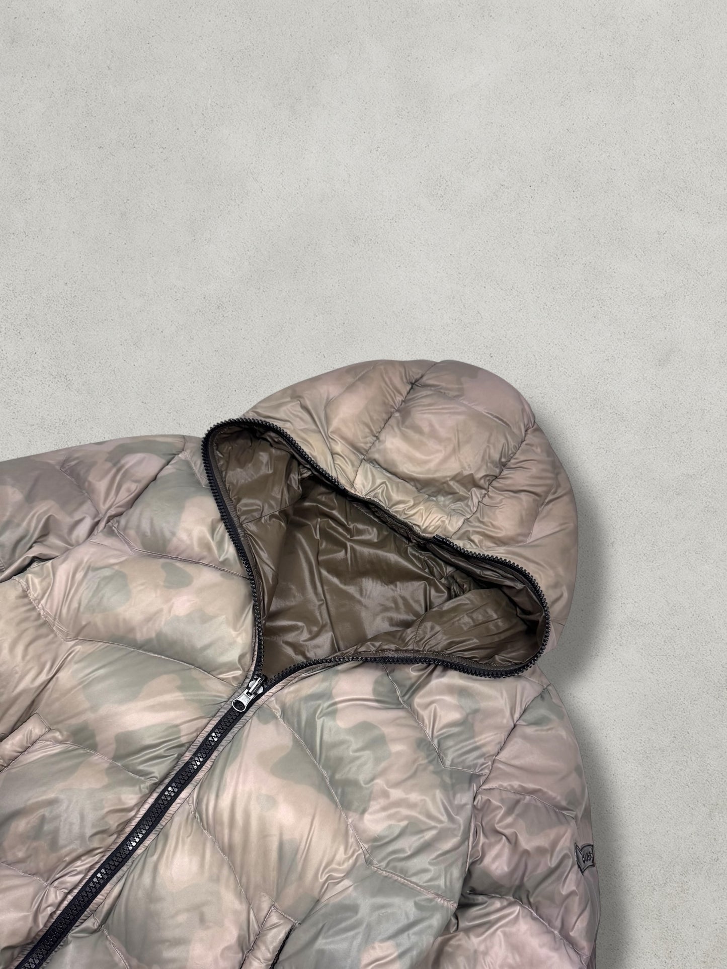 GAS Vintage Skull Camo Reversible Daunen Puffer Jacke [L]