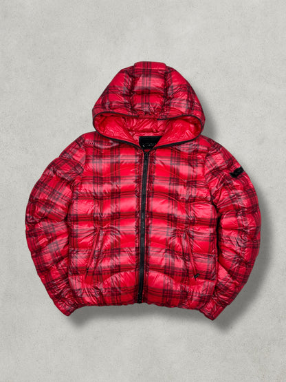 Gas Vintage Tartan Full Zip Daunen Puffer Jacke [M] Wmns