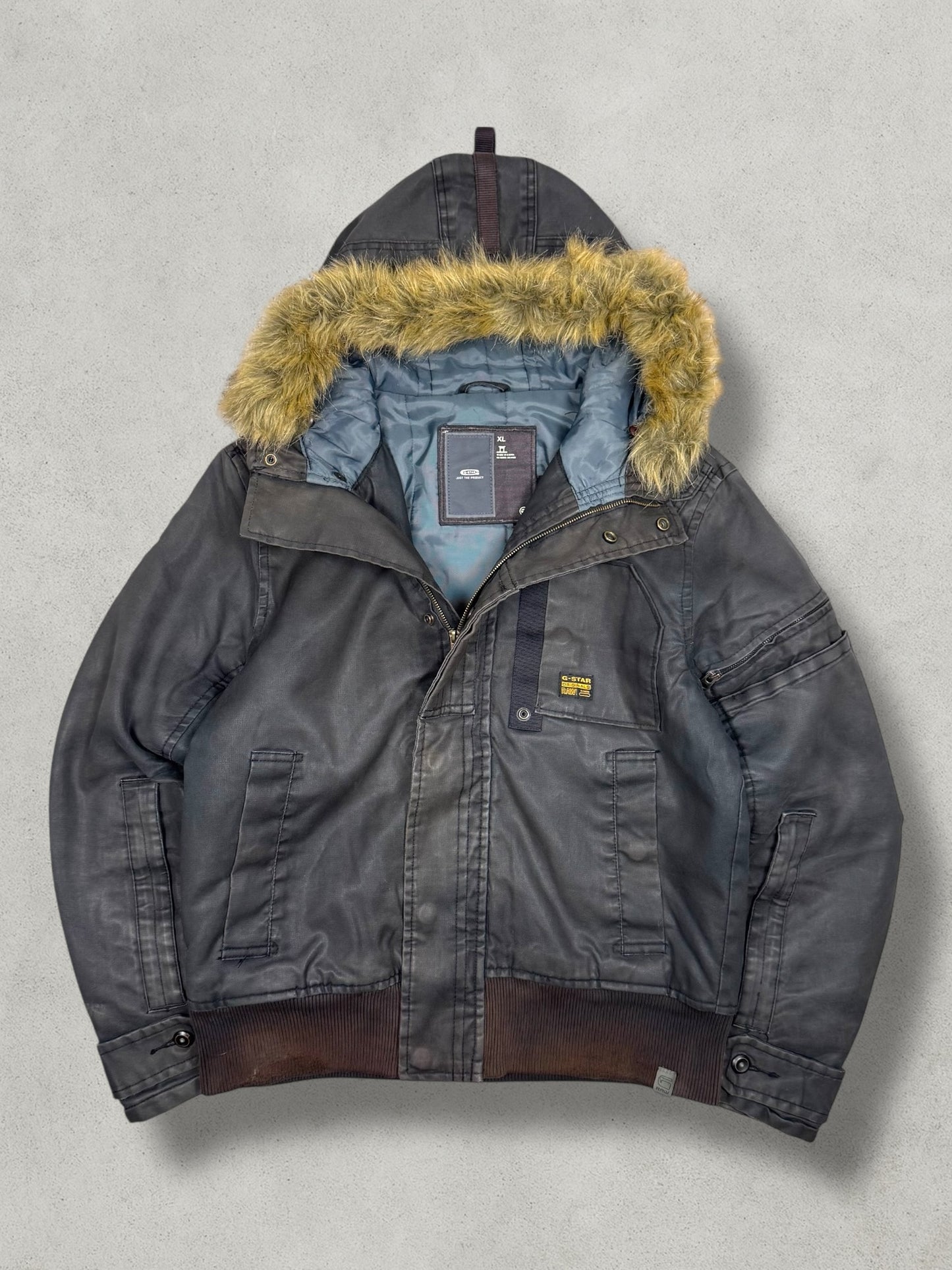 G-Star Vintage Wax Denim Fur Jacket [L] - Vision Night 