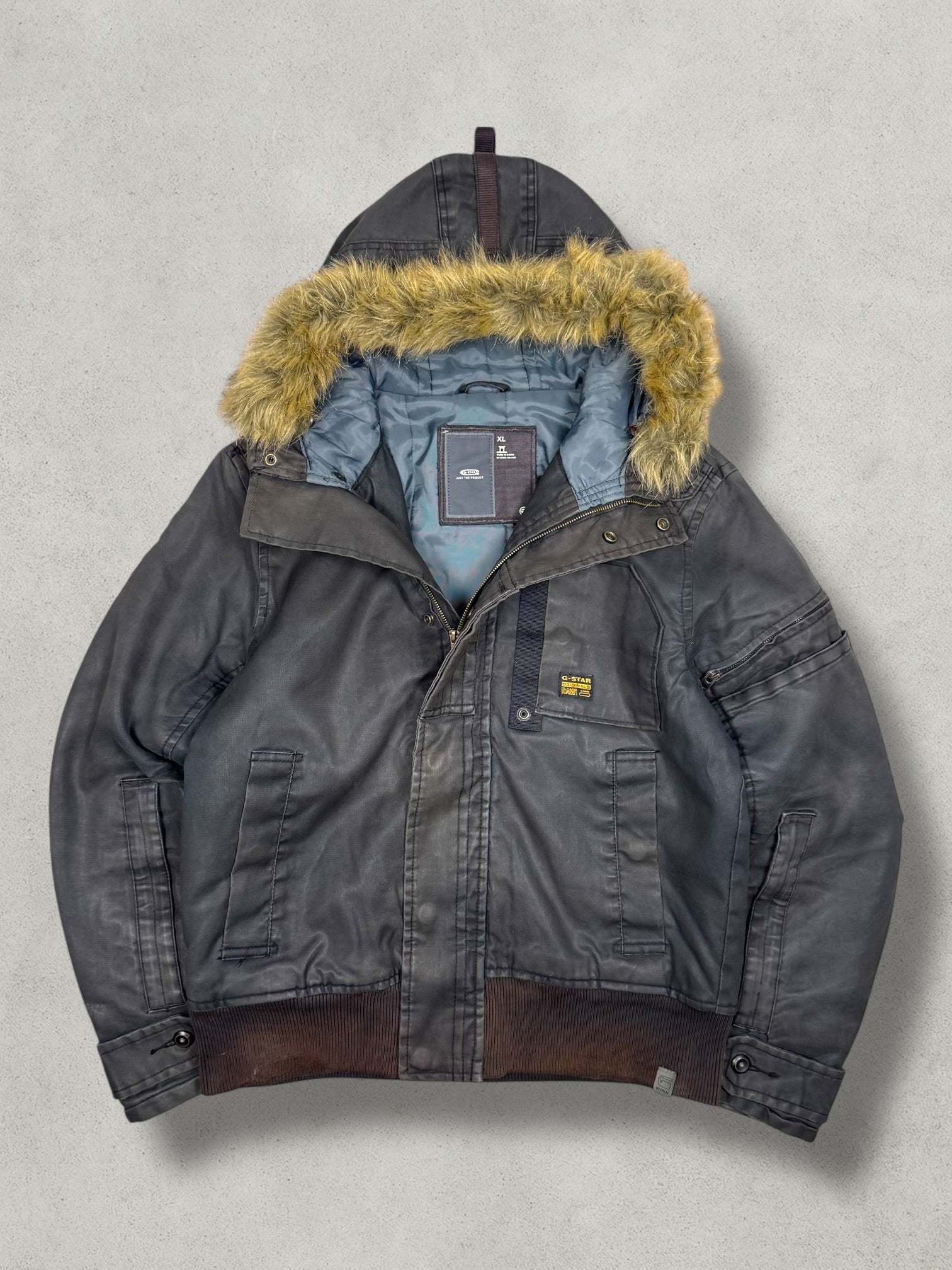 G-Star Vintage Wax Denim Fur Jacket [L] - Vision Night 