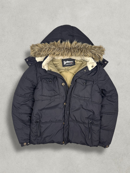 Schott Vintage Explorer Fur Puffer Jacke [M]