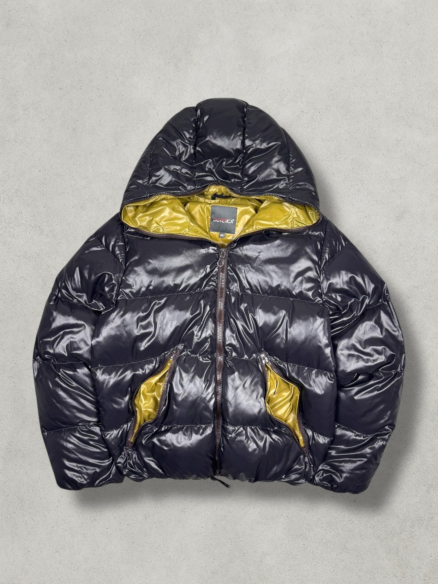 Duvetica Vintage Shiny Two-Tone Daunen Puffer Jacke [S]