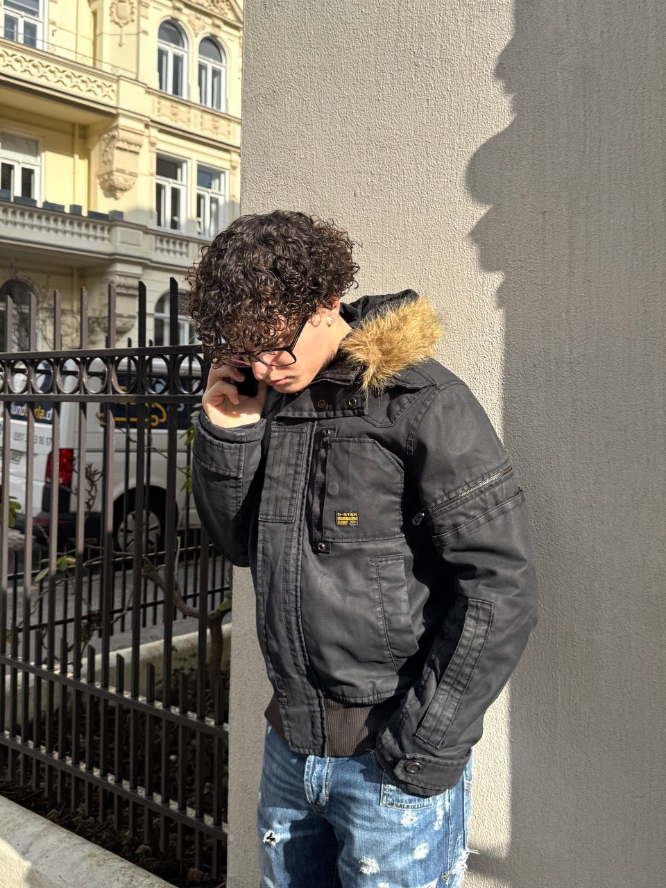 G-Star Vintage Wax Denim Fur Jacket [L] - Vision Night 